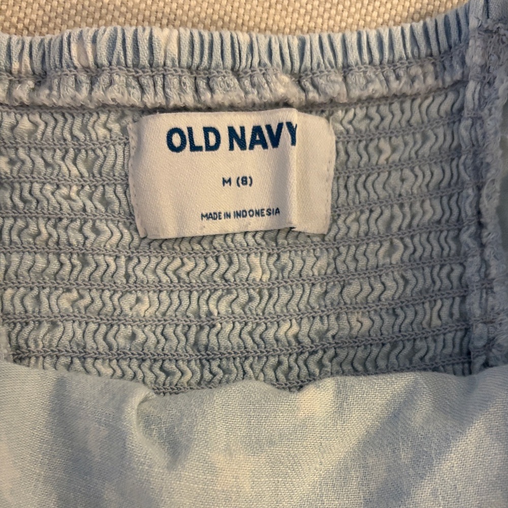 Old Navy Light Blue Star-Print Girls' Romper - Picture 2 of 3